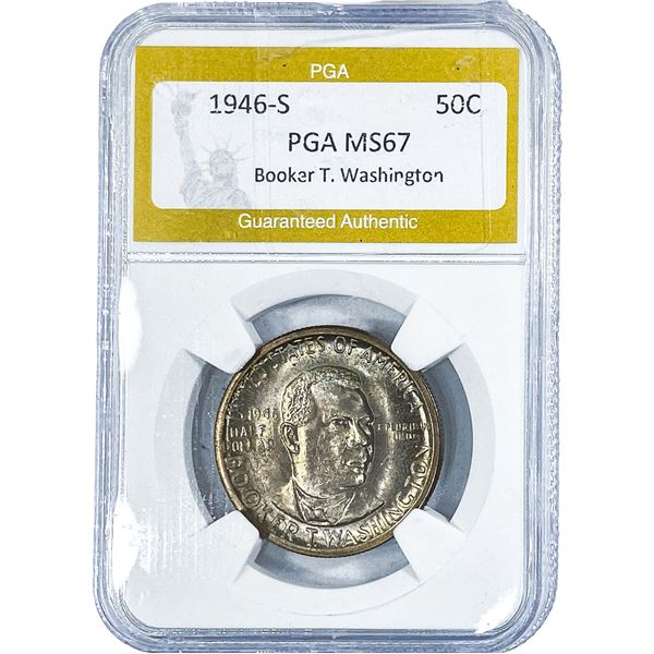 1946-S Booker T Half Dollar PGA MS67