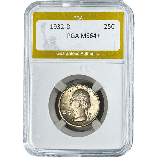 1932-D Washington Silver Quarter PGA MS64+