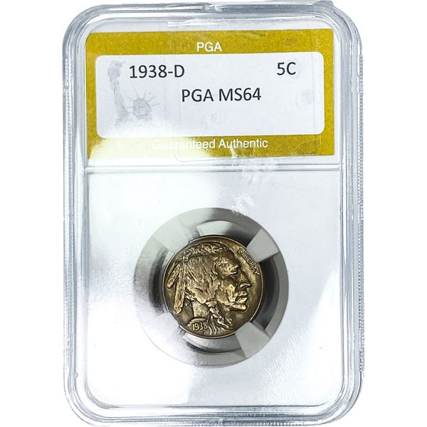 1938-D Buffalo Nickel PGA MS64