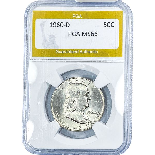 1960-D Franklin Half Dollar PGA MS66