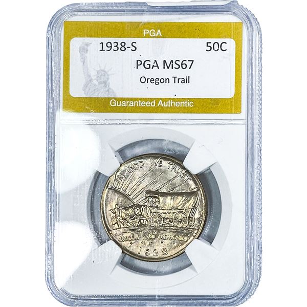 1938-S Oregon Trail Half Dollar PGA MS67