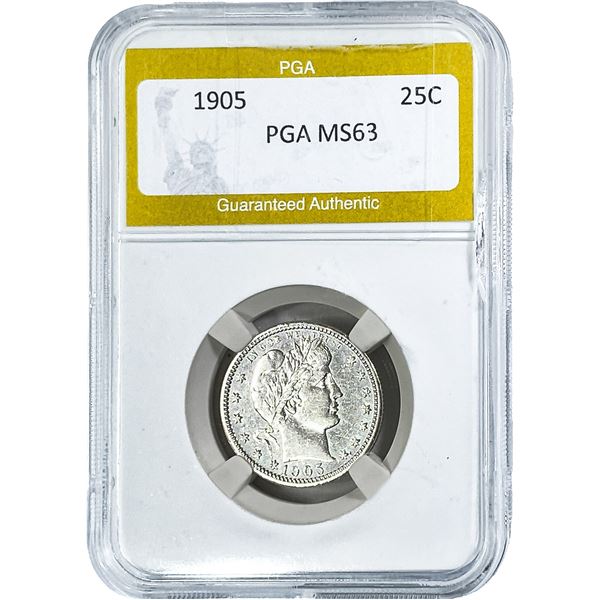 1905 Barber Quarter PGA MS63