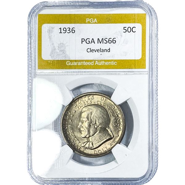1936 Cleveland Half Dollar PGA MS66