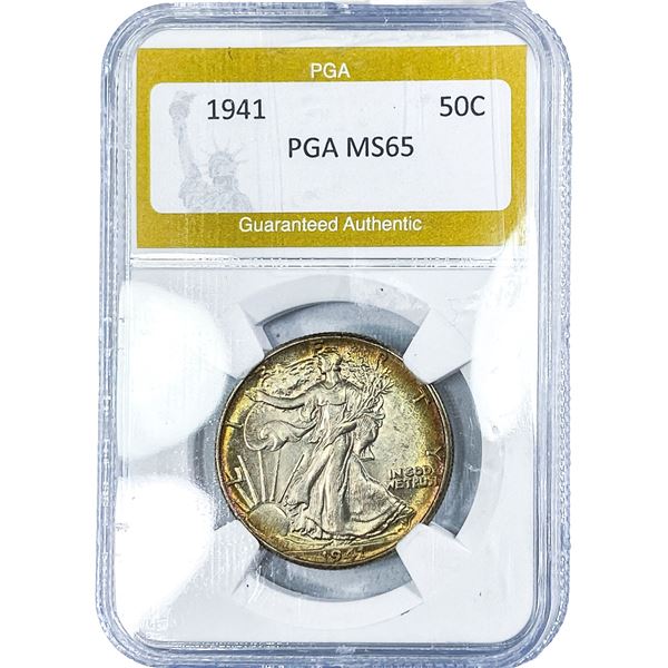 1941 Walking Liberty Half Dollar PGA MS65