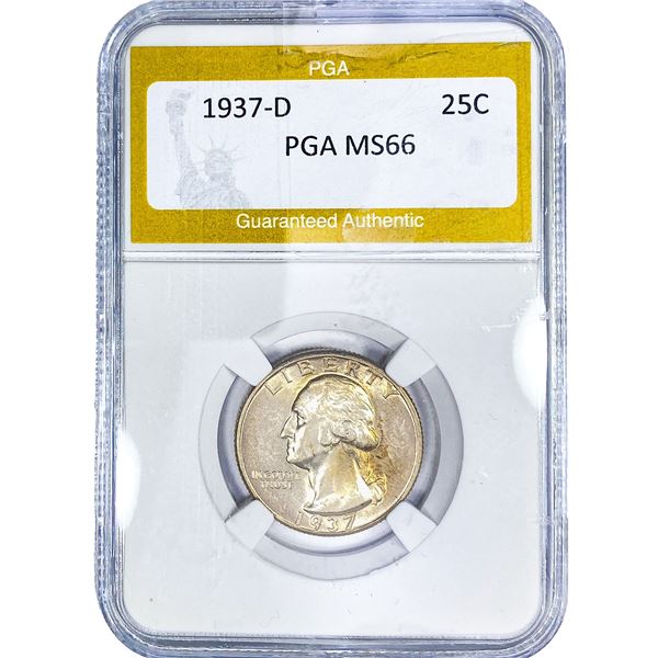 1937-D Washington Silver Quarter PGA MS66