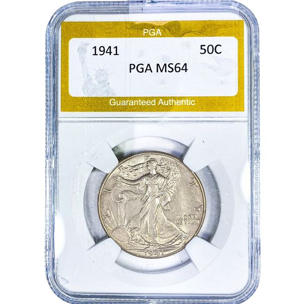 1941 Walking Liberty Half Dollar PGA MS64