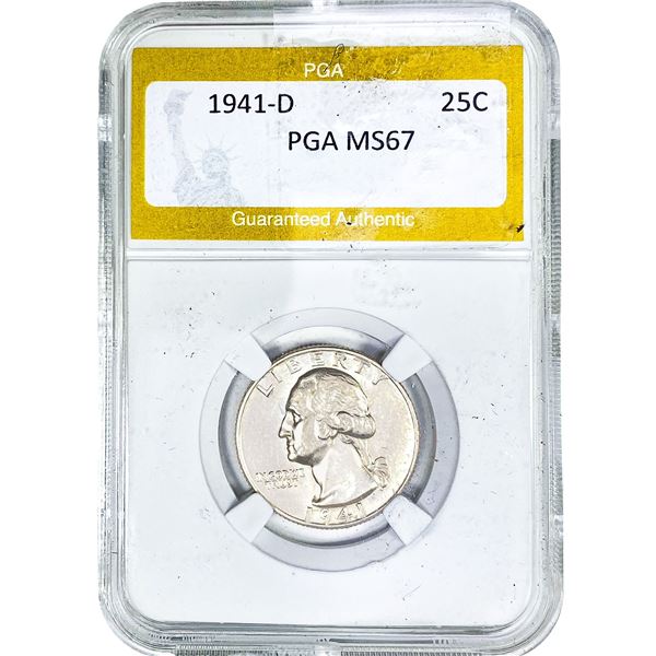 1941-D Washington Silver Quarter PGA MS67