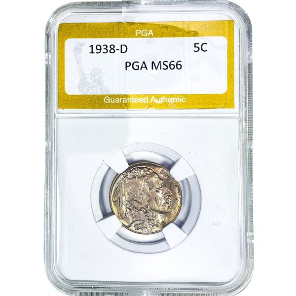1938-D Buffalo Nickel PGA MS66