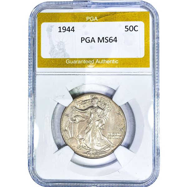 1944 Walking Liberty Half Dollar PGA MS64