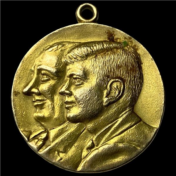 Kennedy-Johnson Inaugural Ball Medal January  20 1961 1/10 10K Gold. UNCIRCULATED
