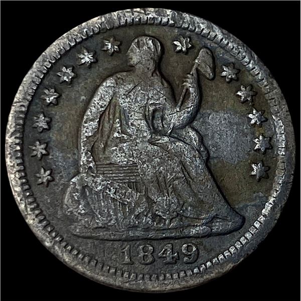 1849-O Silver Half Dime NEARLY UNCIRCULATED