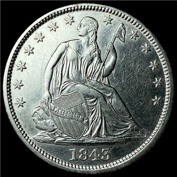 1843-O Silver Half Dollar NEARLY UNCIRCULATED