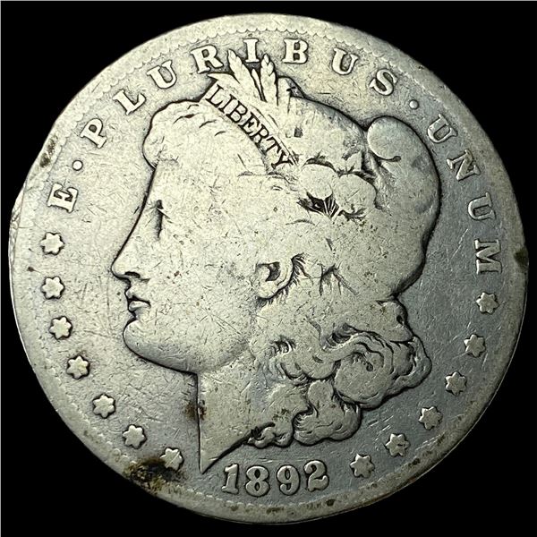 1892-CC Silver Morgan Dollar LIGHTLY  CIRCULATED