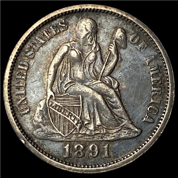1891 Silver Seated Liberty Dime HIGH GRADE