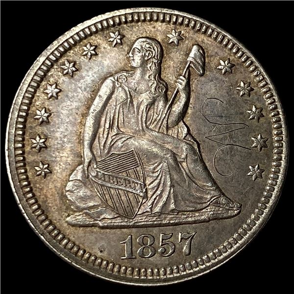 1857 Seated Liberty Silver Quarter  UNCIRCULATED