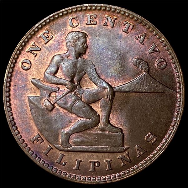 1944-S Bronze One Centavo Philippines SUPERB  GEM BU