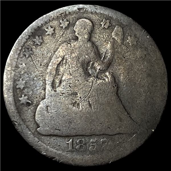 1857 Seated Liberty Half Dime NEARLY  UNCIRCULATED