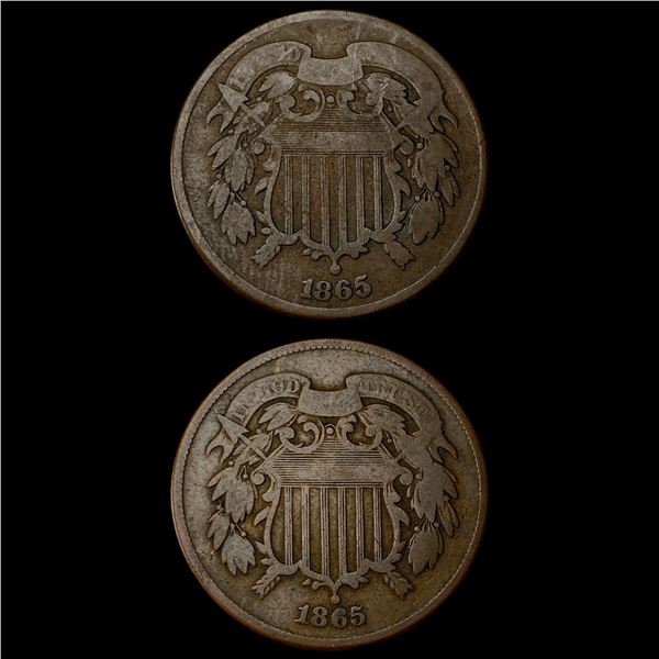 1865 Two-Cent Piece LIGHTLY CIRCULATED