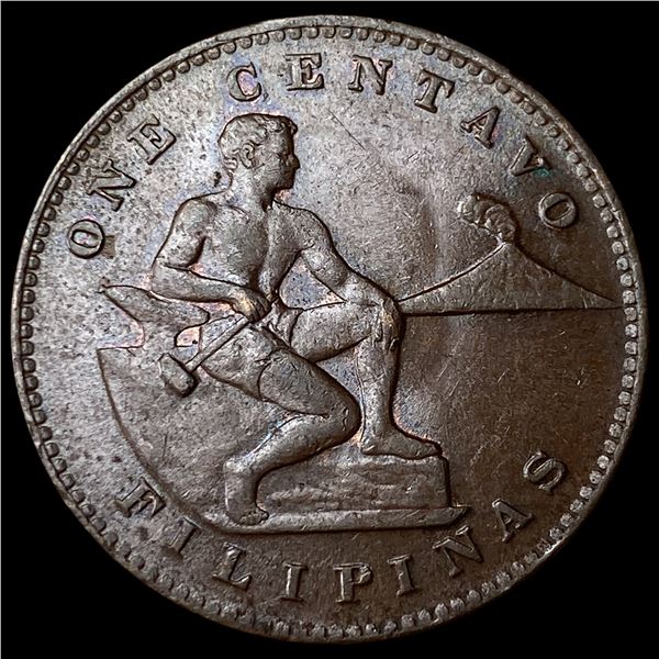 1944-S Bronze One Centavo Philippines GEM BU