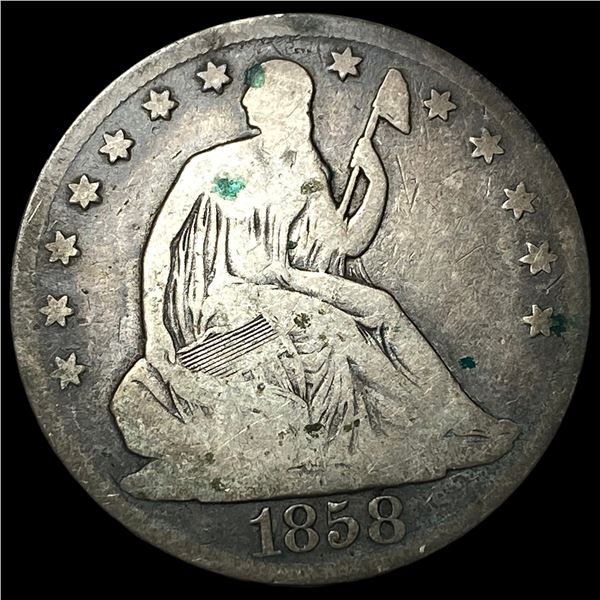 1858-O Silver Half Dollar NEARLY UNCIRCULATED