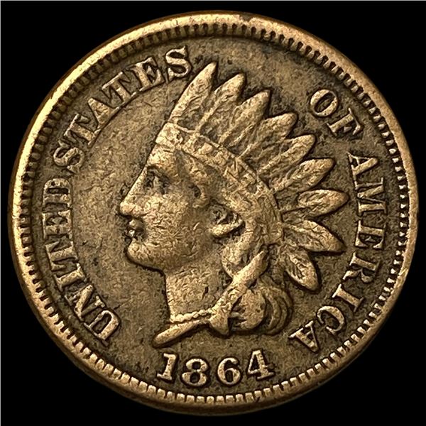 1864 Bronze Indian Head Cent NEARLY  UNCIRCULATED