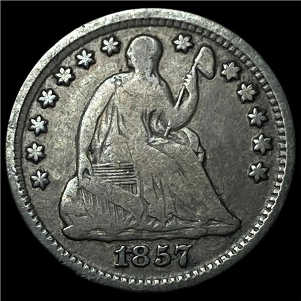 1857 Seated Liberty Half Dime LIGHTLY  CIRCULATED