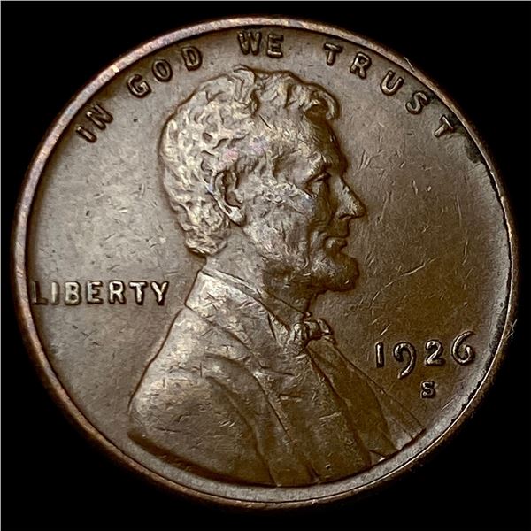 1926-S Lincoln Wheat Cent CLOSELY  UNCIRCULATED
