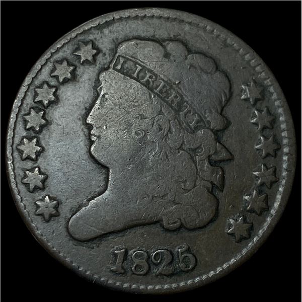 1825 Classic Head Half Cent NICELY CIRCULATED
