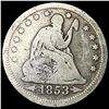 Image 1 : 1853 Arrows/Rays Seated Liberty Quarter  NICELY CIRCULATED