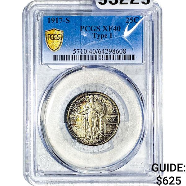 1917-S Standing Liberty Quarter PCGS XF40 Type 1