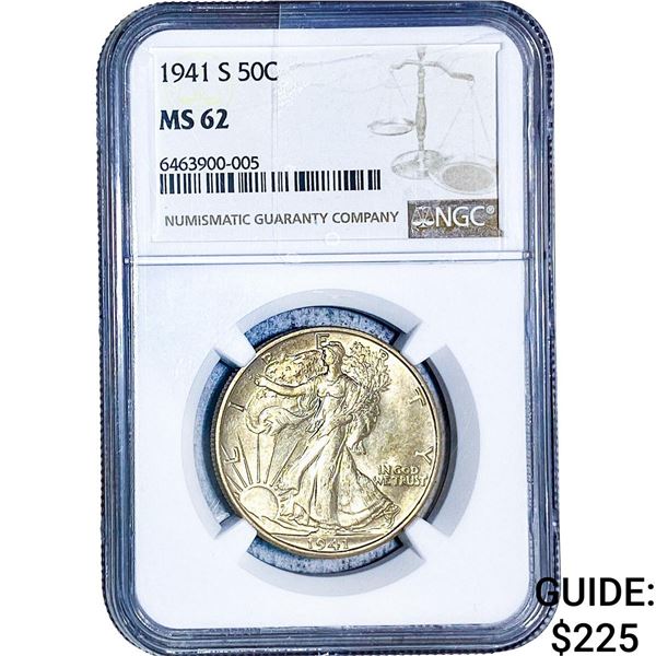 1941-S Walking Liberty Half Dollar NGC MS62
