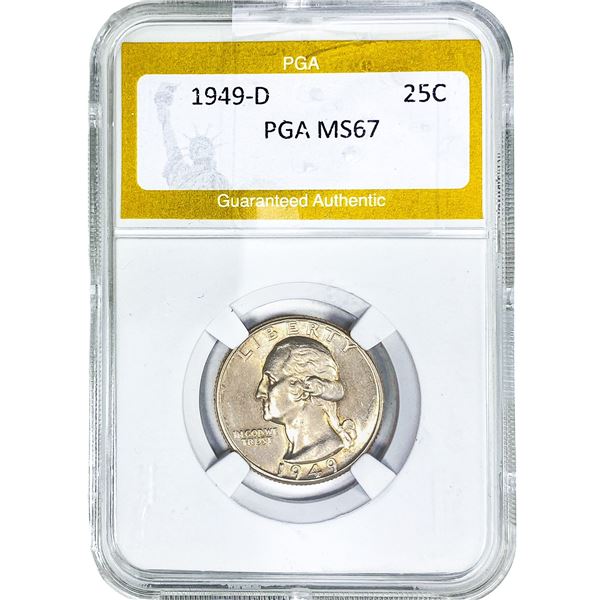 1949-D Washington Silver Quarter PGA MS67