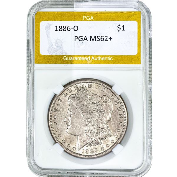 1886-O Morgan Silver Dollar PGA MS62+