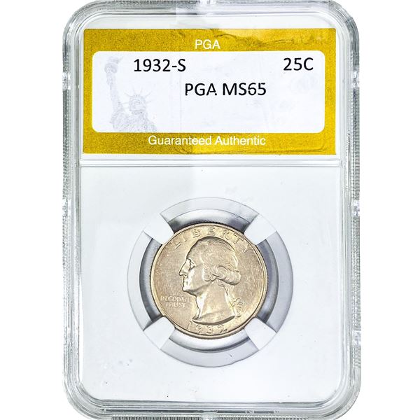 1932-S Washington Silver Quarter PGA MS65