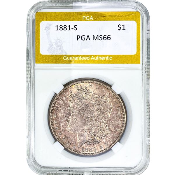 1881-S Morgan Silver Dollar PGA MS66