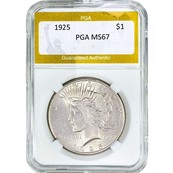 1925 Silver Peace Dollar PGA MS67