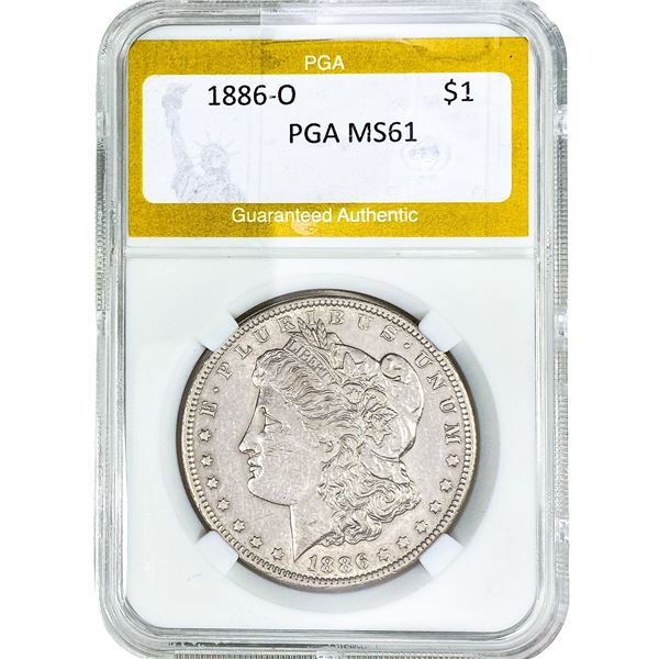 1886-O Morgan Silver Dollar PGA MS61