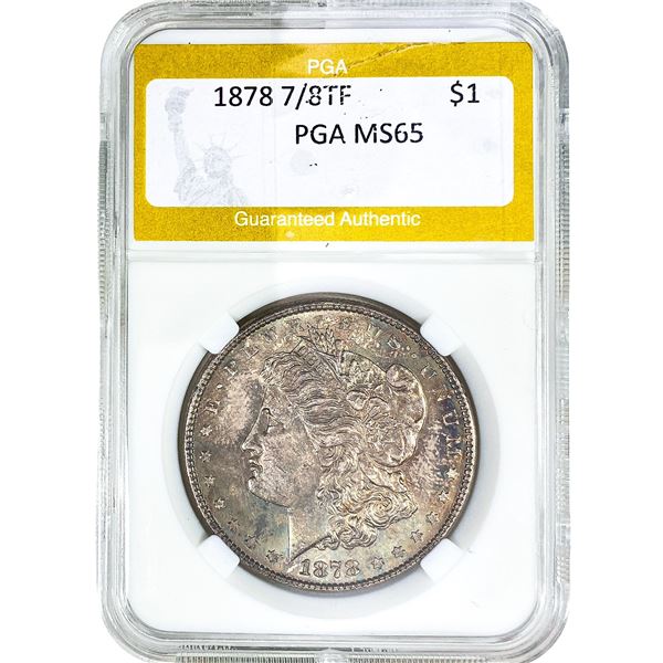 1878 7/8TF Morgan Silver Dollar PGA MS65