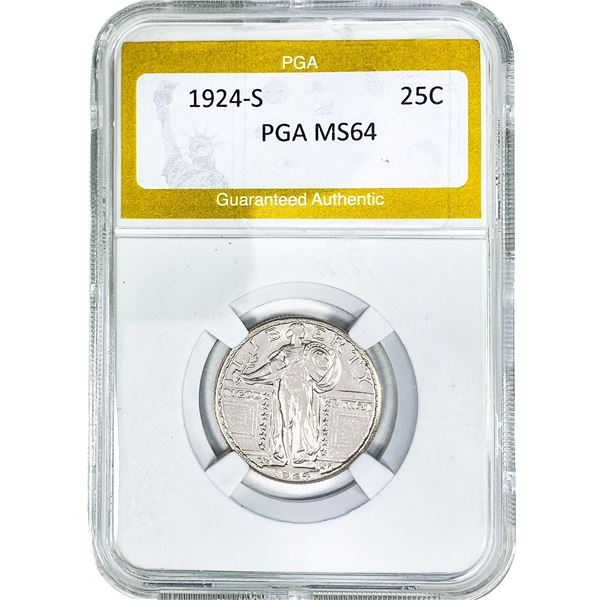 1924-S Standing Liberty Quarter PGA MS64
