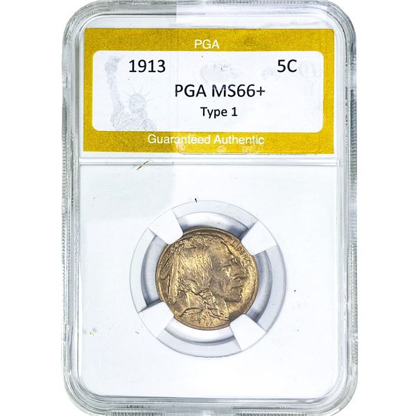 1913 Buffalo Nickel PGA MS66+ Type 1