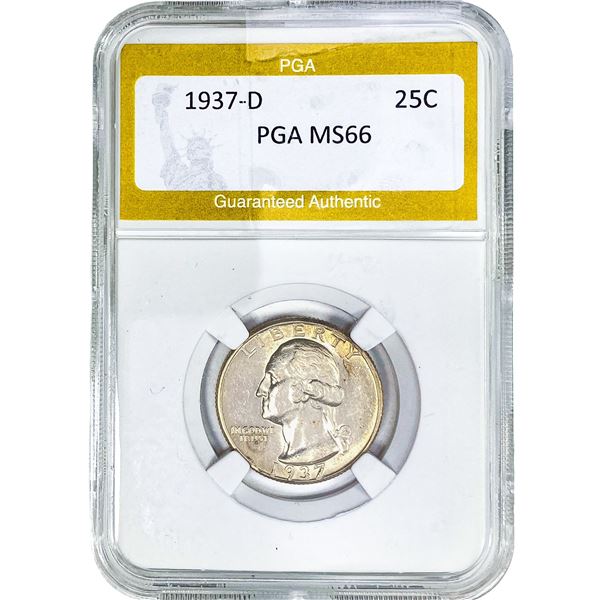 1937-D Washington Silver Quarter PGA MS66