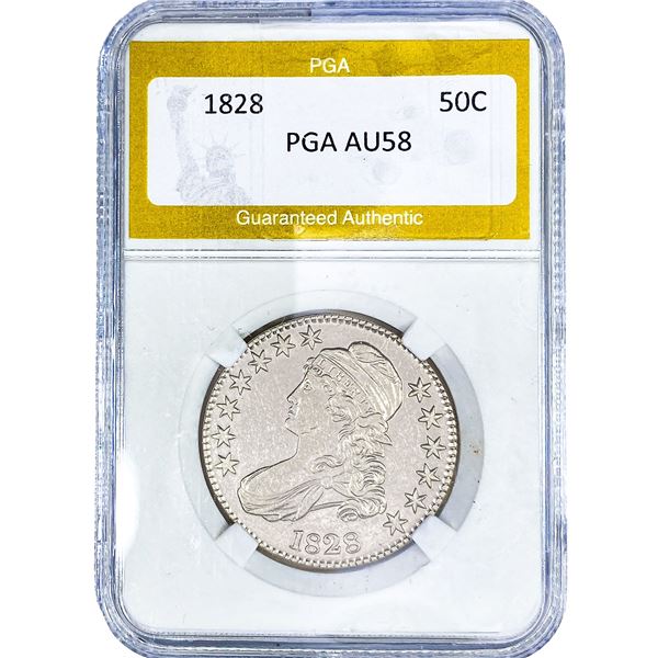 1828 Capped Bust Half Dollar PGA AU58