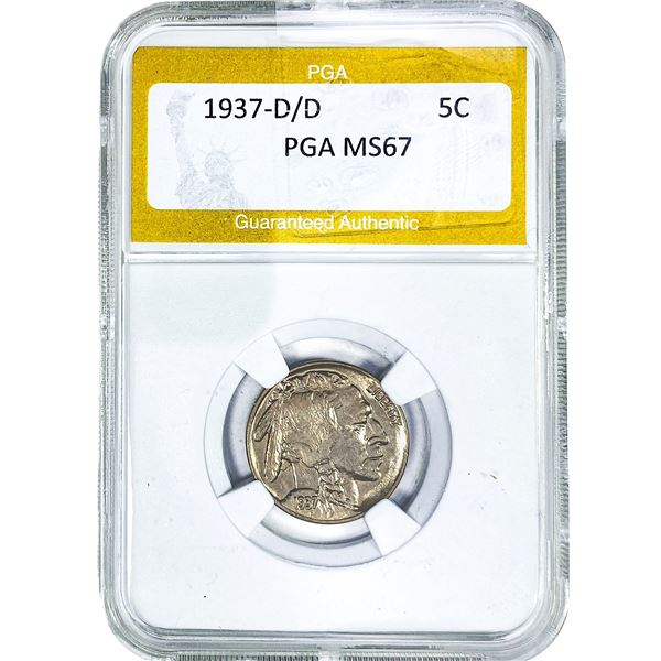 1937-D/D Buffalo Nickel PGA MS67
