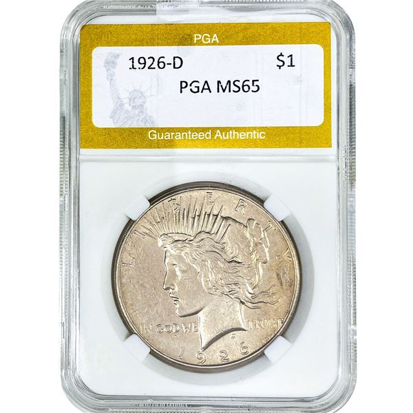 1926-D Silver Peace Dollar PGA MS65