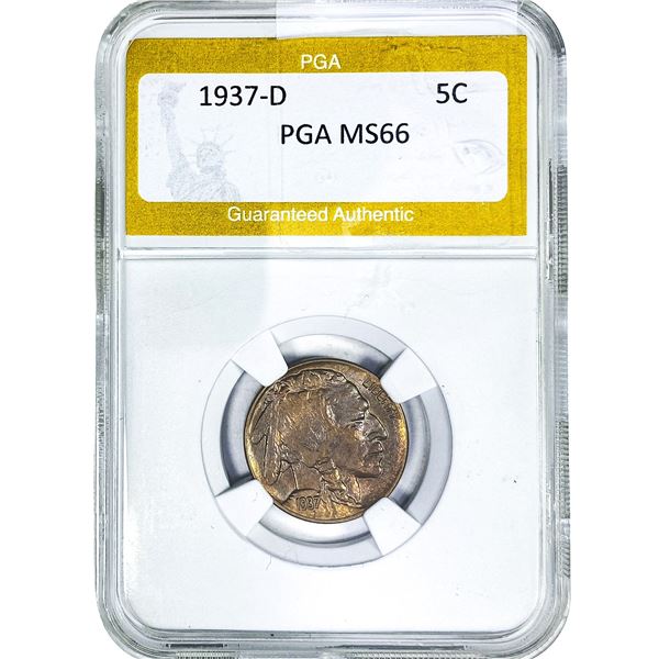 1937-D Buffalo Nickel PGA MS66