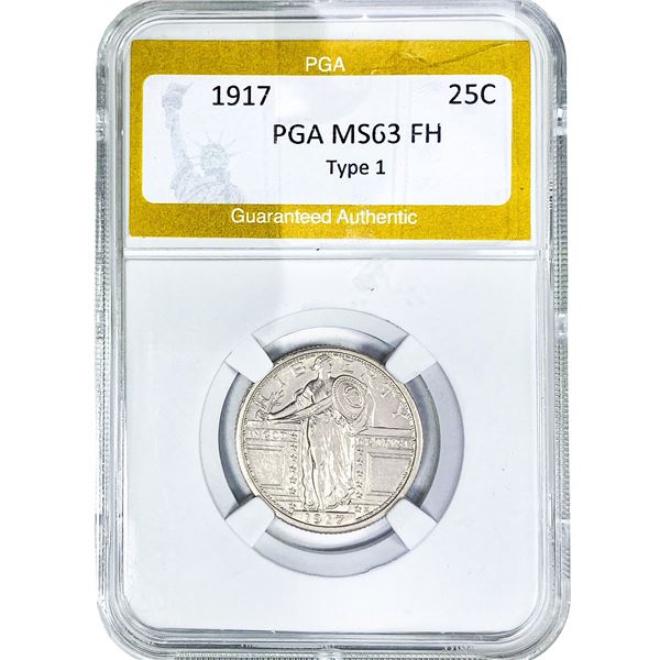 1917 Standing Liberty Quarter PGA MS63 FH Type 1