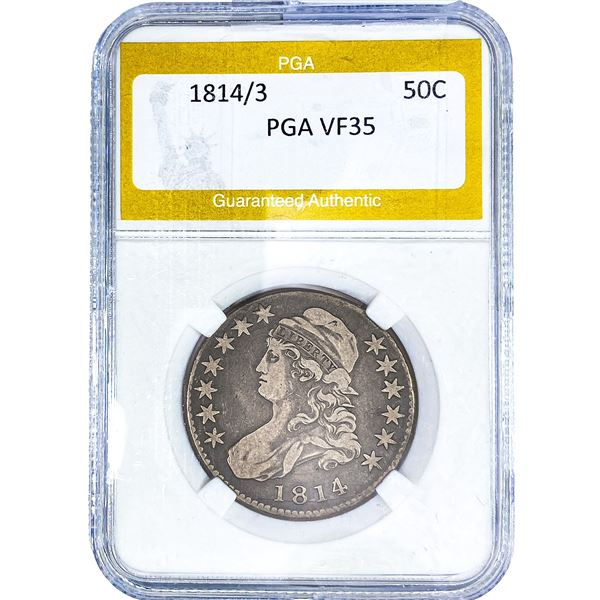 1814/3 Capped Bust Half Dollar PGA VF35