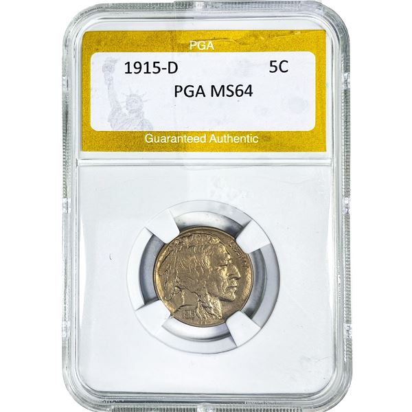 1915-D Buffalo Nickel PGA MS64