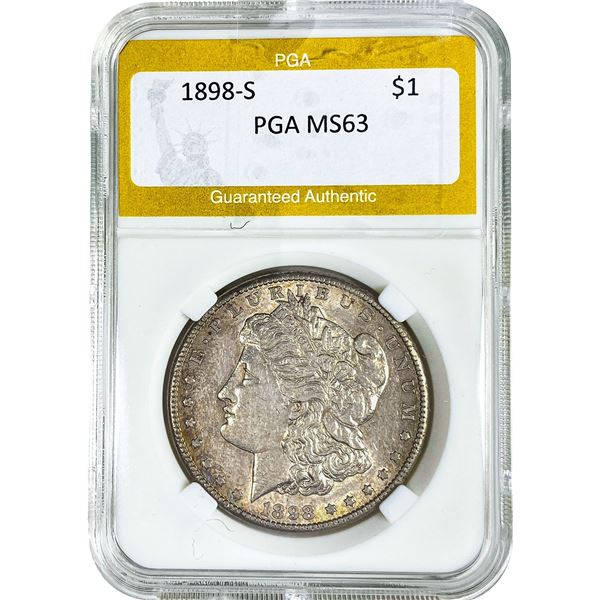 1898-S Morgan Silver Dollar PGA MS63