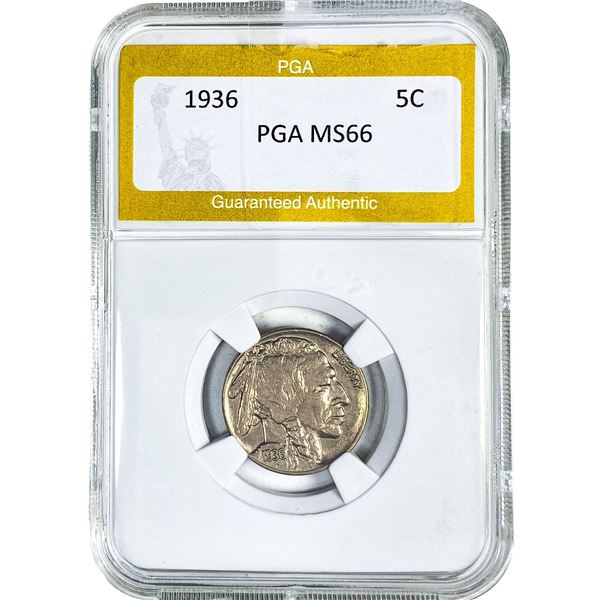 1936 Buffalo Nickel PGA MS66